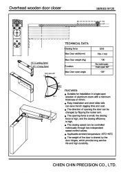 Overhead wooden door closer W120