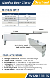 Overhead wooden door closer W120